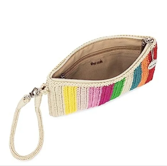 NWT THE SAK Vita Crochet Wristlet, Beach Stripe - Picture 4 of 10